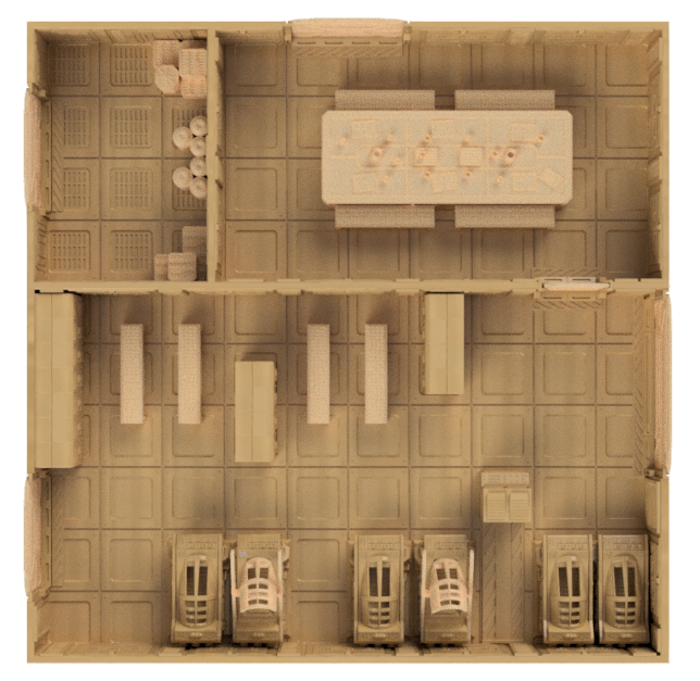 Sulaco Mess Hall | Sci-Fi Mess Hall Terrain STL – Lv427Designs