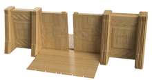 Load image into Gallery viewer, 3D printable sci-fi colony outer wall and South Lock gate with detailed industrial wall panels, entrance sections and modular flooring.