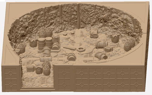 Alien Circular Den with Colonists